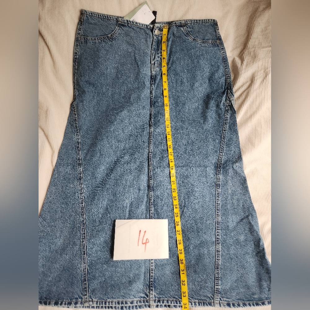 H&m denim maxi skirts light blue BNWT - Picture 16 of 16